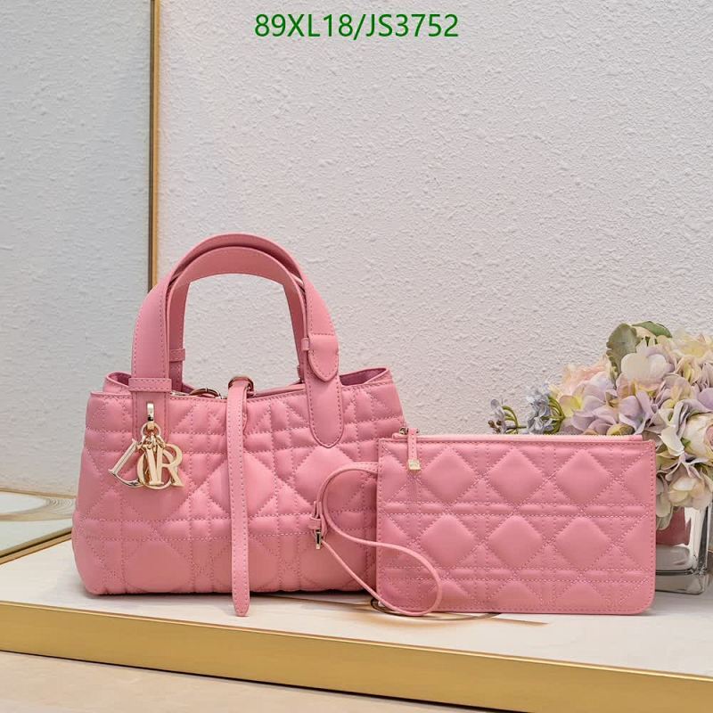 Elegant Lady Dior Bag in Pink Genuine Leather, 23*15*15 cm - Model 5888