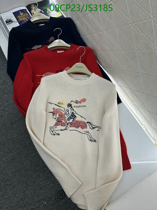 Burberry Wool Sweater with Equestrian Knight Design - Classic Style