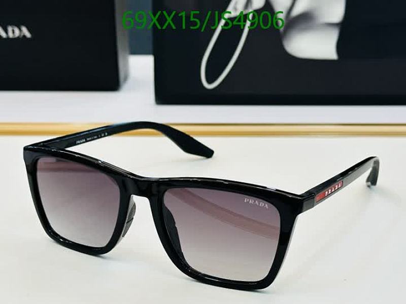 Prada JS4906 Black Frame Sunglasses with Gradient Lenses - Size 56-19-145