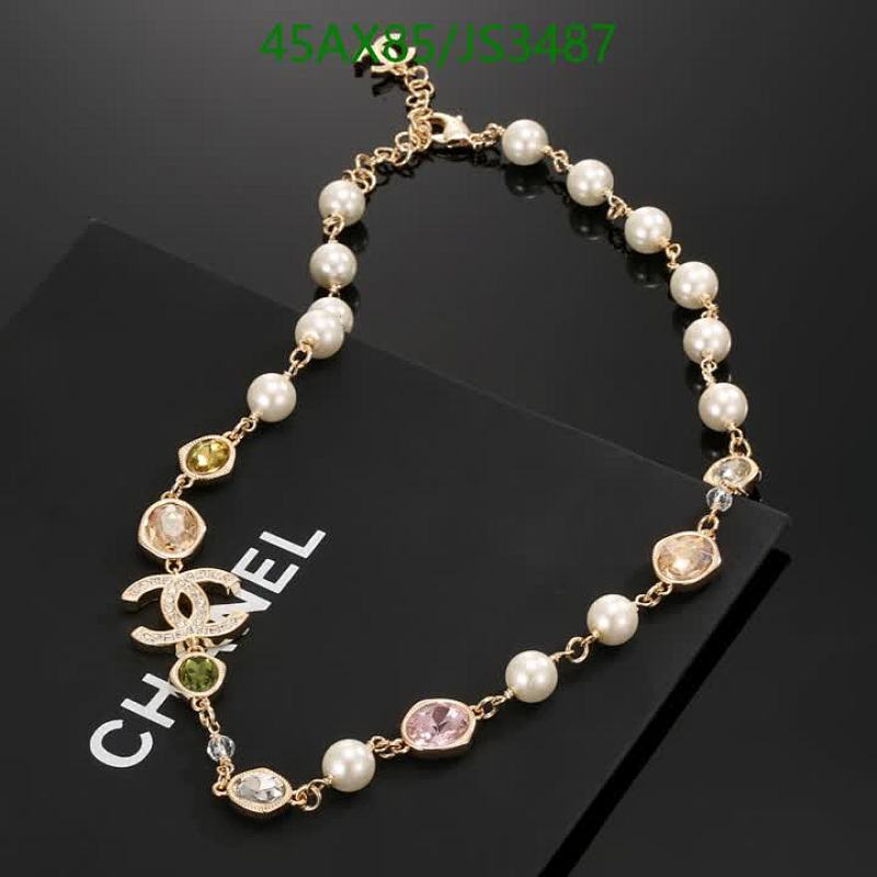 Elegant Chanel-Style Pearl and Crystal Necklace - Timeless Design, Perfect Gift