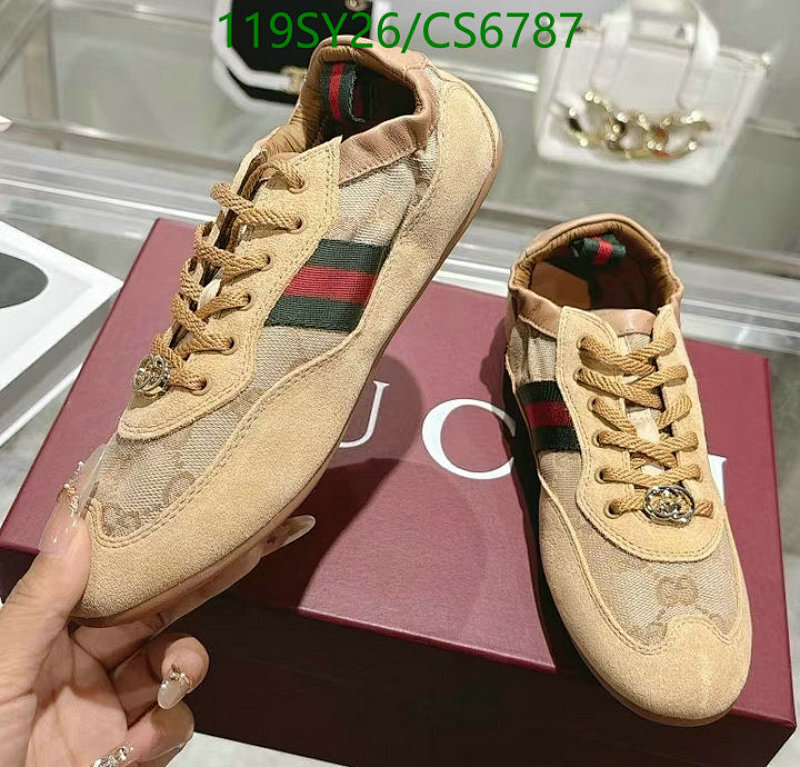 Gucci Women's Beige GG Canvas and Suede Lace-Up Sneakers - Size EU35-40