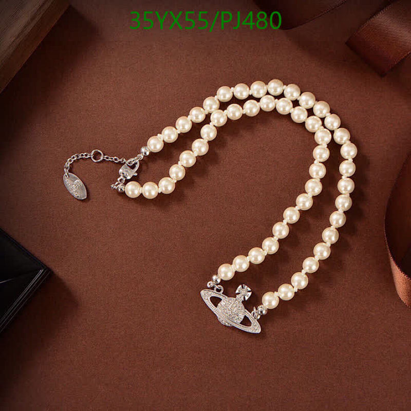 Vivienne Westwood Pearl Necklace with Orb Pendant, Elegant Jewelry for Women