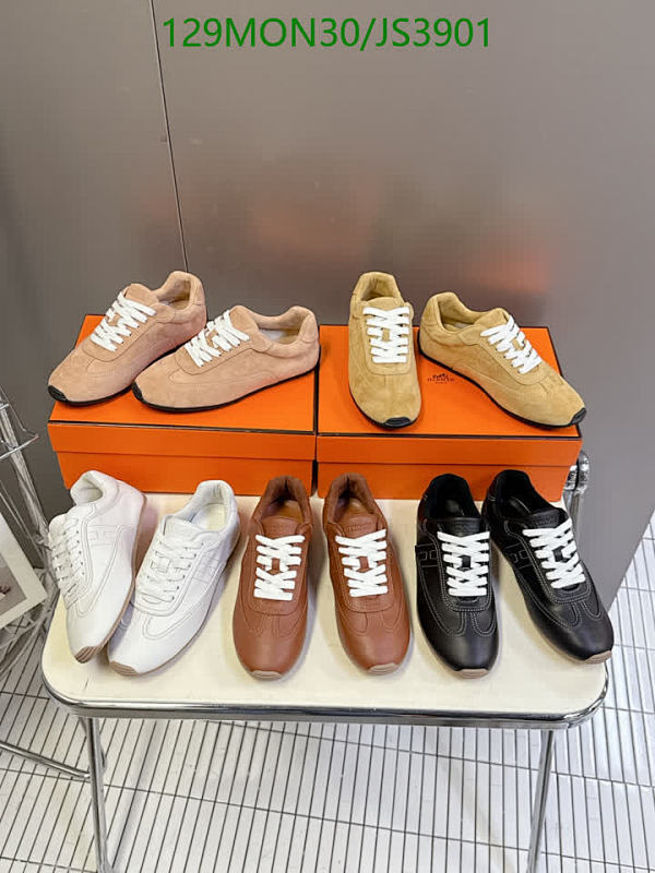 Hermès Women's Sneakers in Cowhide & Sheepskin, Sizes EU35-40, Stylish Shoes