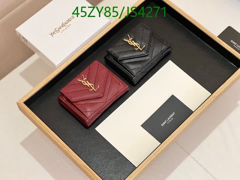 Yves Saint Laurent Compact Genuine Leather Wallet - Stylish and Functional