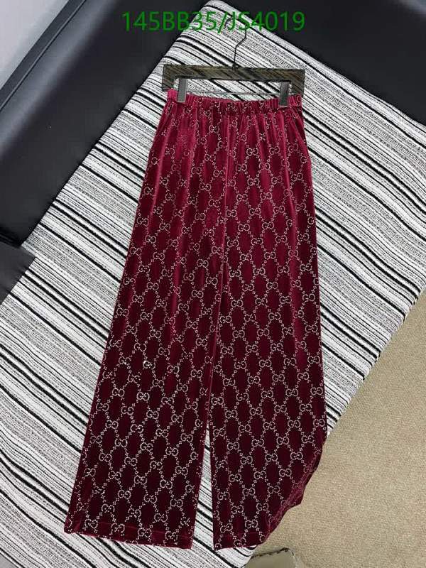 Elegant Gucci Velvet Pants with GG Pattern - Comfortable & Stylish