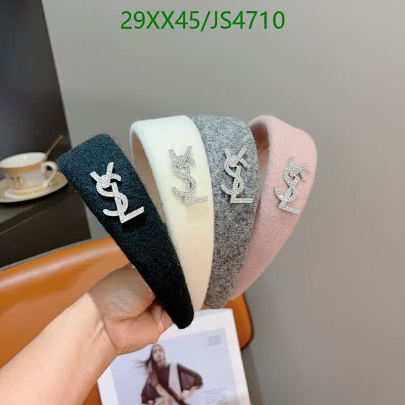 Yves Saint Laurent Headband with Rhinestone Logo - Stylish Hair Accessory