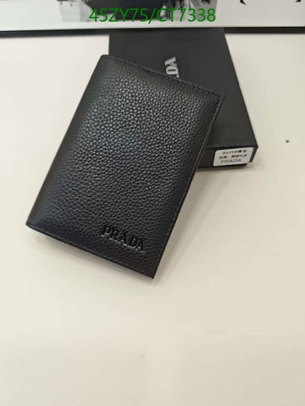 Prada Genuine Leather Wallet - Classic Design, Compact Size (10-13cm)