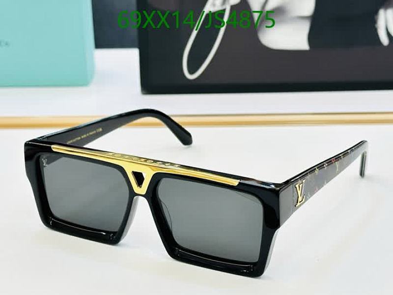 Louis Vuitton JS4875 Sunglasses, Black Frame, Gray Lens, Size 60-13-145