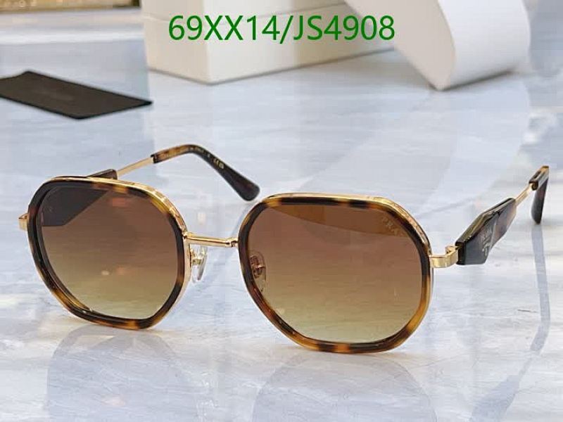 Prada JS4908 Tortoise Shell & Gold Women's Sunglasses, 54-22-145