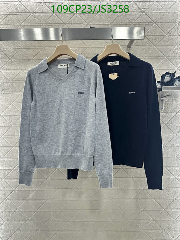 Miu Miu Wool Blend V-Neck Collar Sweater | Elegant & Comfortable Knitwear