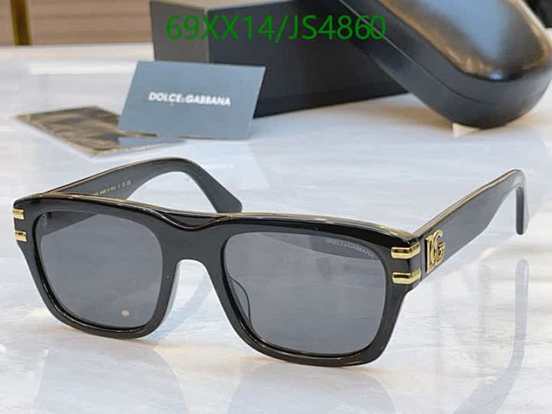 Dolce & Gabbana JS4860 Black Frame Sunglasses with Gold Accents - 55-21-145