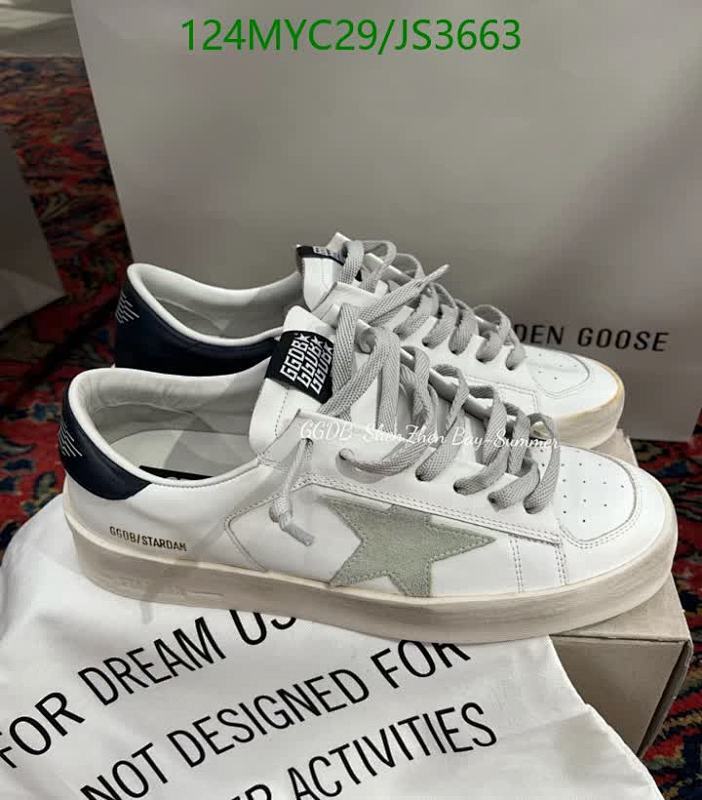 Golden Goose Men's Stardan Leather Sneakers - White with Grey Star