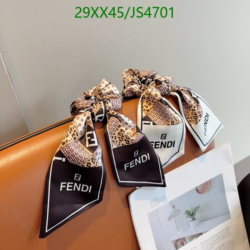 Fendi Women's Silk Headband with Signature FF Logo - Stylish Hair Accessory