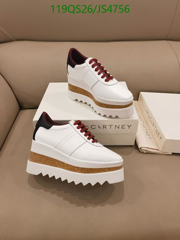 Stella McCartney Women's White Leather Platform Sneakers Lace-up Shoes