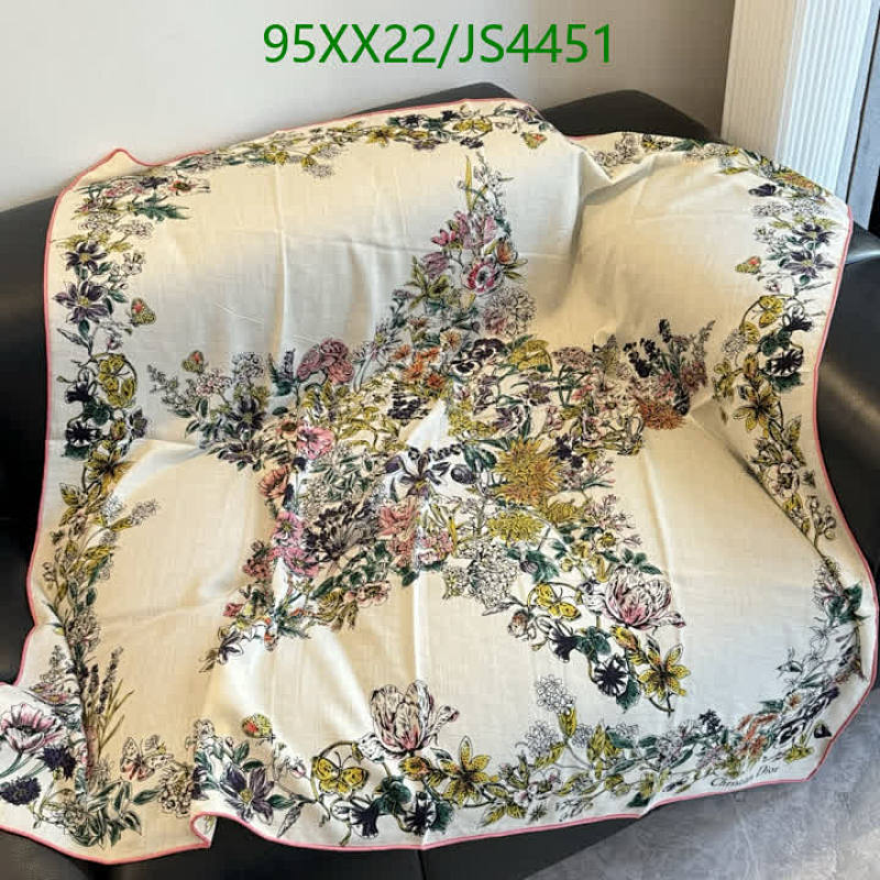 Dior Floral Print Silk Cashmere Scarf, 140cm - Elegant & Versatile Accessory