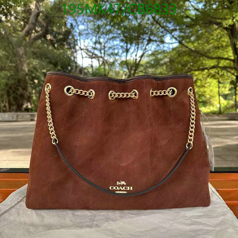 Coach Suede Leather Bucket Bag, 34cm, Brown, Gold Hardware, Model CCZ80 260108