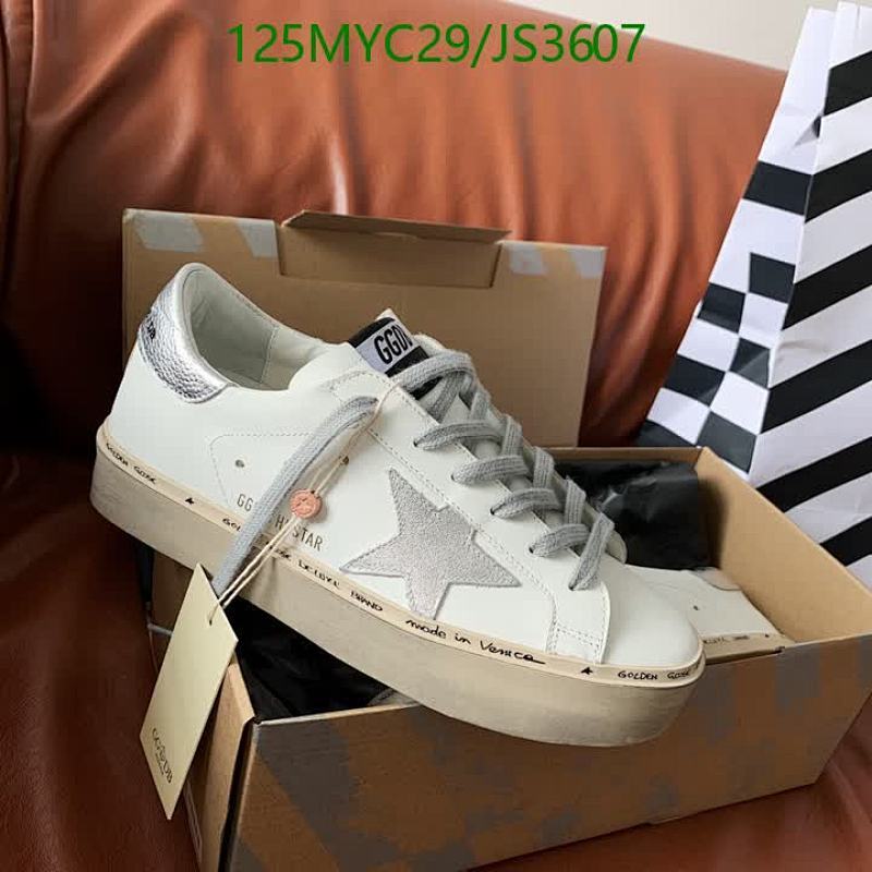 Golden Goose Men's White Leather Sneakers with Silver Star JS3607 EU35-45