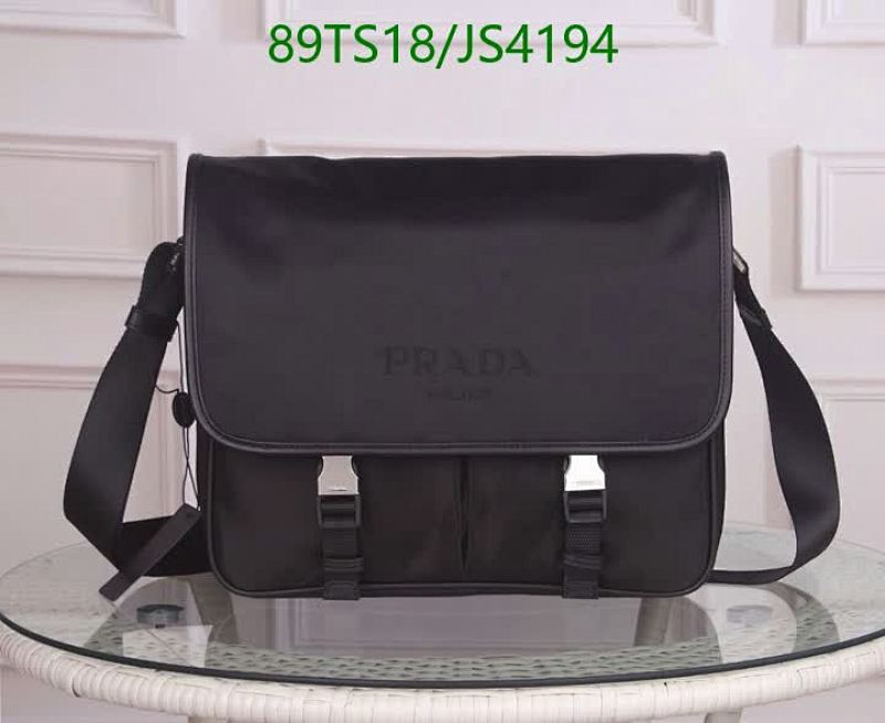 Prada Messenger Bag for Men, Black Nylon & Leather, 32*24*12CM