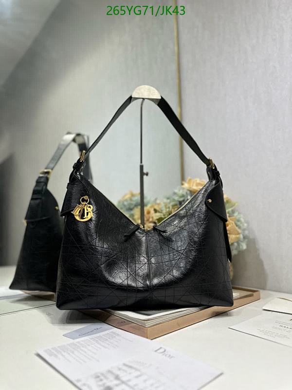 Dior Black Genuine Leather Hobo Bag, 34x22x13CM, Model 2844 - Mirror Quality