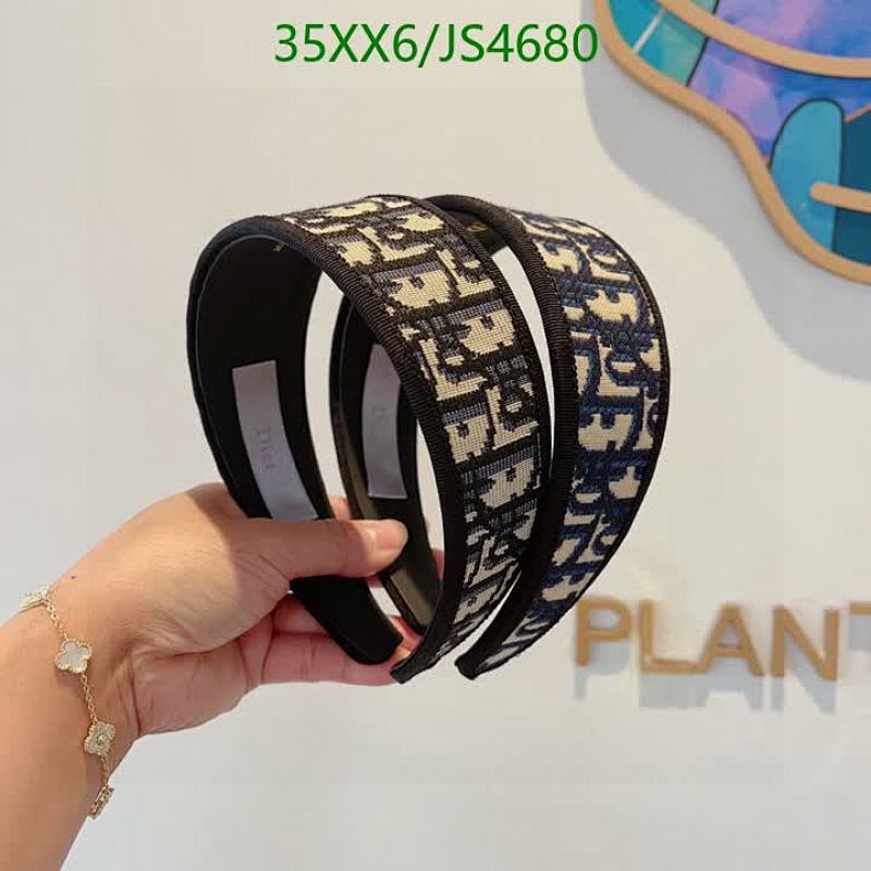 Dior Headband with Oblique Pattern, Designer Hair Accessory, JS4680