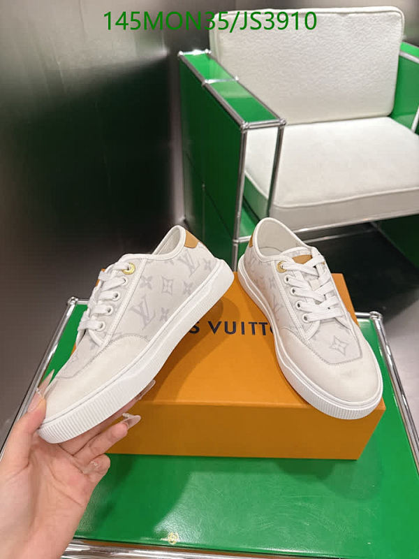 Louis Vuitton Women's Monogram Low-Top Sneakers in White Cowhide Leather