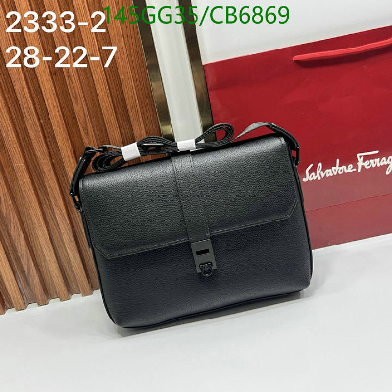 Salvatore Ferragamo Leather Messenger Bag - Stylish and Functional