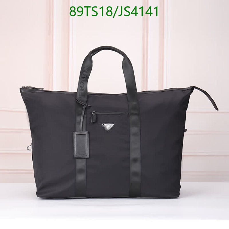 Prada Black Nylon and Leather Trim Travel Bag | Spacious & Durable - 50*38*24CM