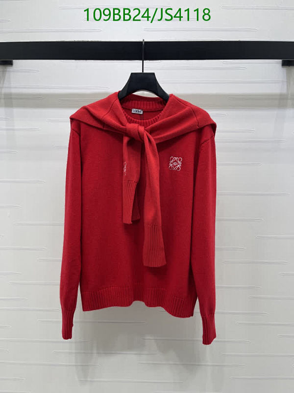Loewe Wool Blend Sweater Red, Stylish and Comfortable, Size S-M-L