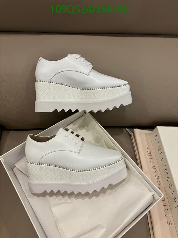 Stella McCartney Women's White Platform Lace-Up Shoes, Cowhide & Sheepskin