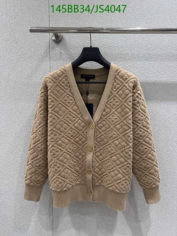 Louis Vuitton Wool-Cashmere Blend Cardigan, Diamond Pattern, Neutral Tone