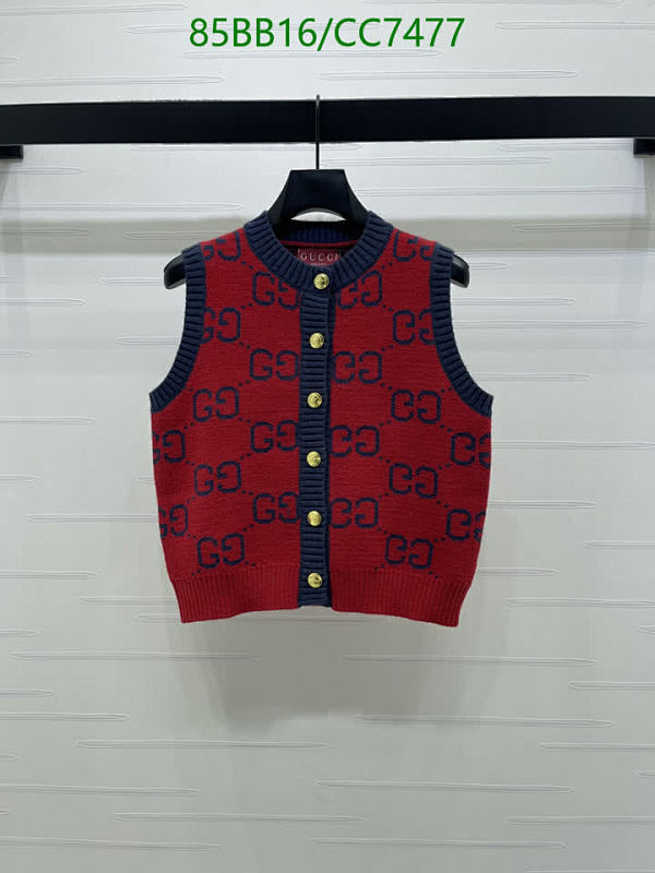 Gucci Wool Vest Red GG Logo Sleeveless Knitwear Sweater Women's XS-L