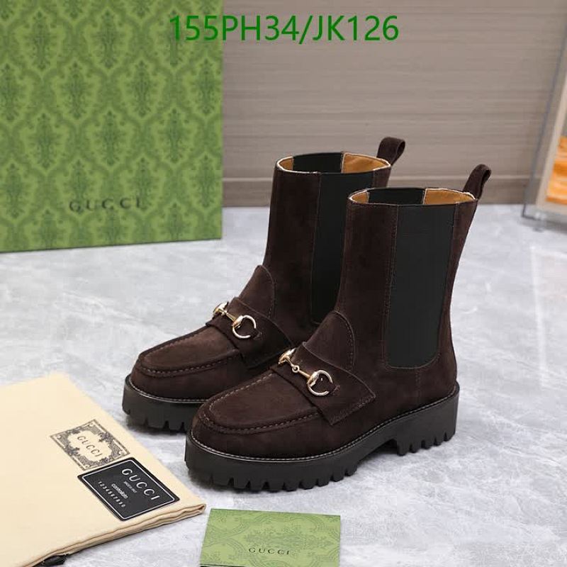 Gucci Women's Brown Suede Heeled Ankle Boots with Horsebit Detail