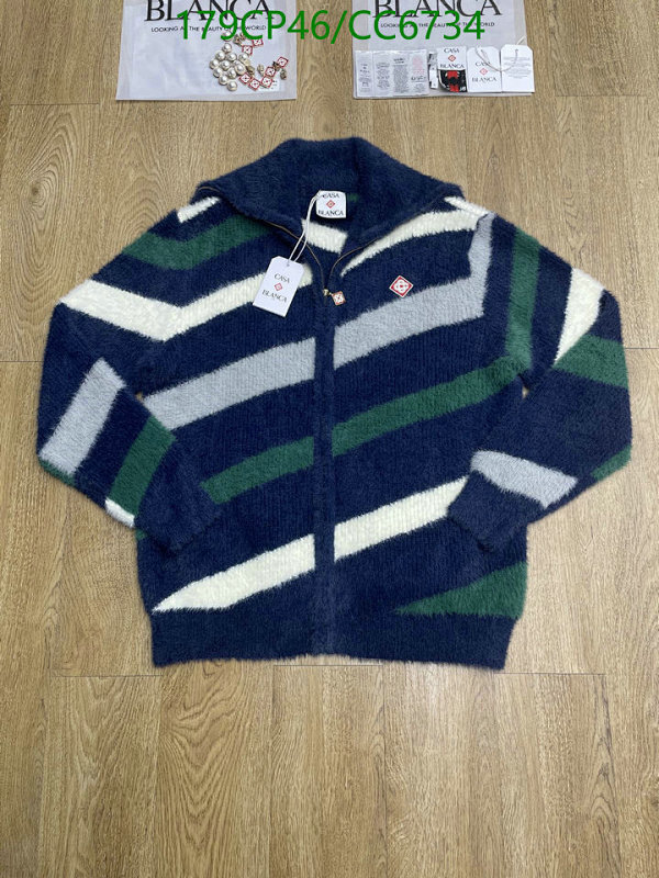 Casablanca Striped Knit Zip-Up Cardigan - Stylish and Comfortable