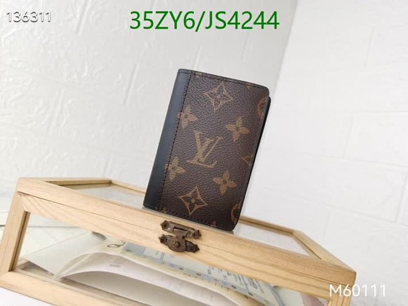 Louis Vuitton Monogram Brown Leather Wallet Compact and Stylish - Model 63144