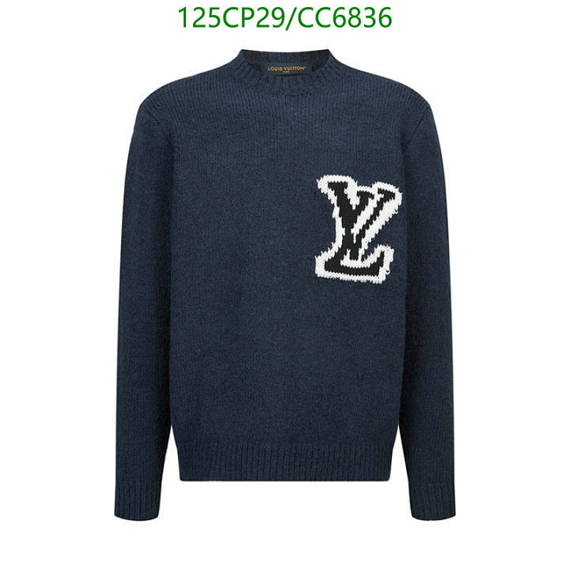 Louis Vuitton Wool-Cotton Blend Sweater with Signature Logo - CC6836