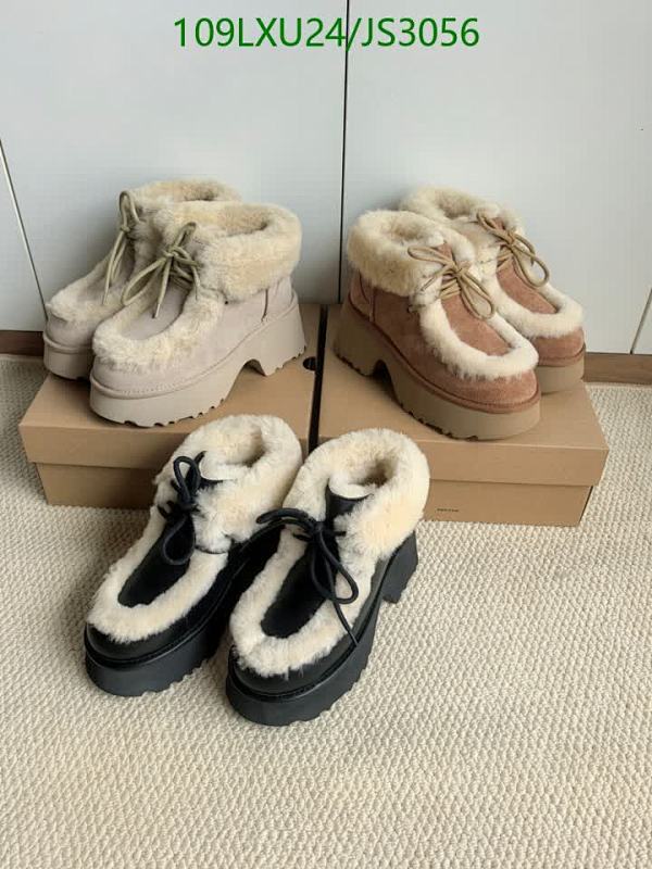 Wool Ankle Boots for Women, Platform Heel, Lace-Up Closure, Warm Winter Shoes