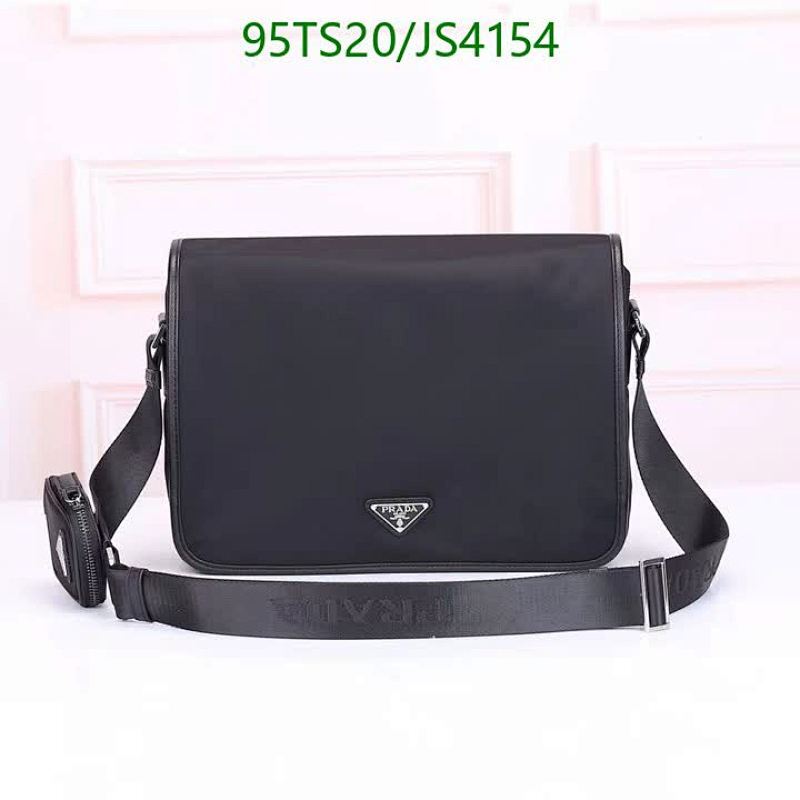 Prada Messenger Bag in Black Nylon and Leather, 33*24*7cm