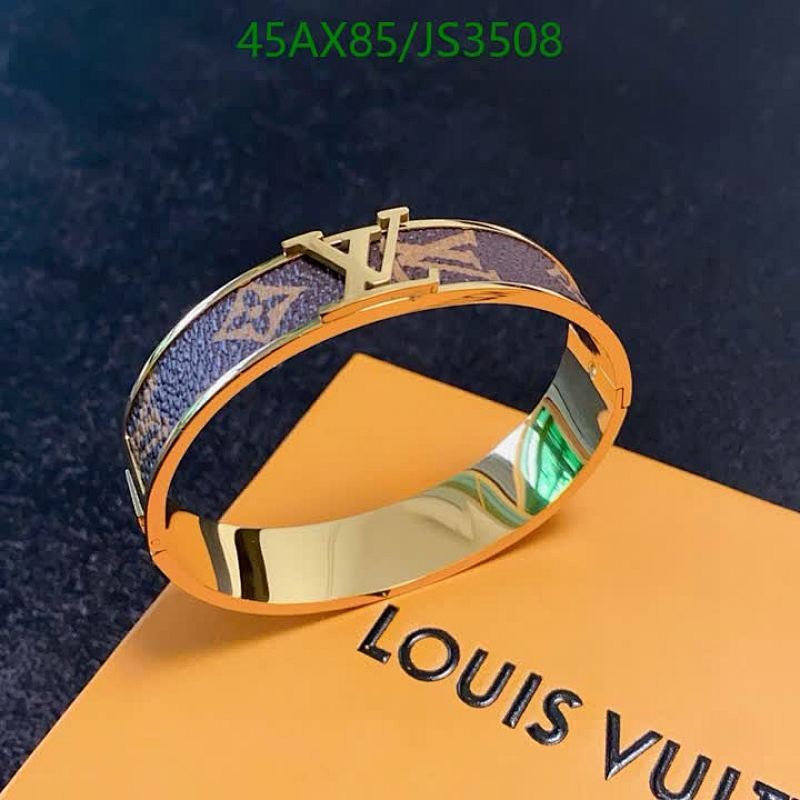 Louis Vuitton Monogram Bracelet Gold-Tone Hardware, JS3508, Perfect Gift