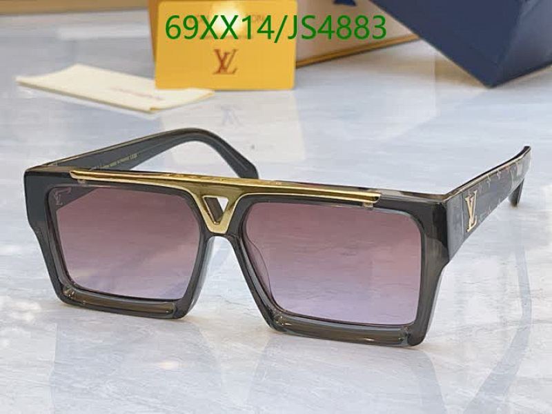 Louis Vuitton JS4883 Gray Sunglasses with Gold Hardware, Size 60-13-145