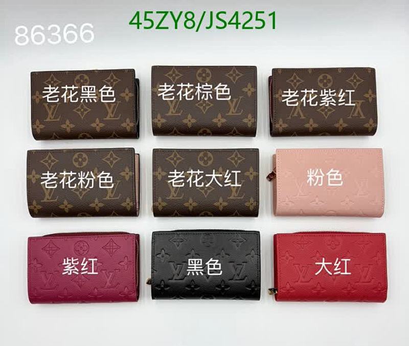 Louis Vuitton Genuine Leather Wallet, Compact Design, Monogram, Model 61388