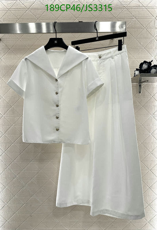 Chanell Women's White Polyester Sailor Collar Blouse and Wide Leg Pants Set