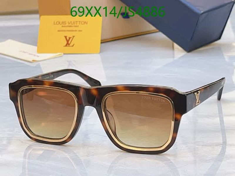 Louis Vuitton JS4886 Tortoise Shell Sunglasses with Gold Trim - Stylish & Durable