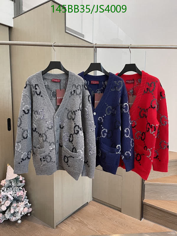 Gucci Wool Cardigan with GG Motif - Stylish Knitwear for Women, $145