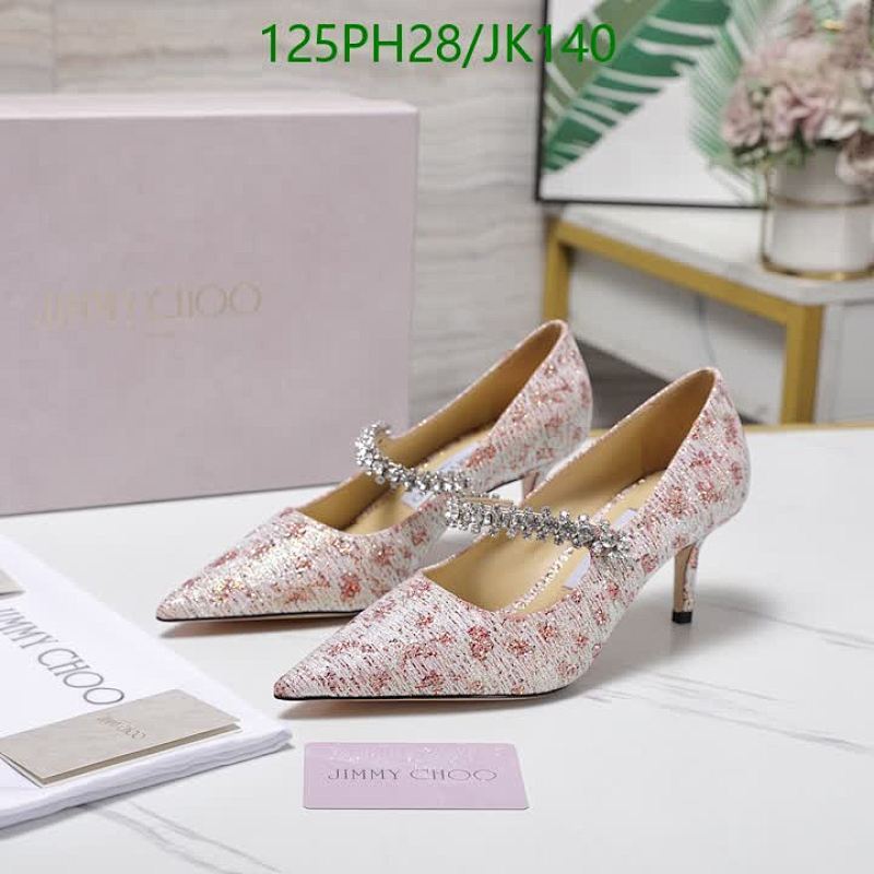 Jimmy Choo Women's Floral Sheepskin Heels with Crystal Embellishments