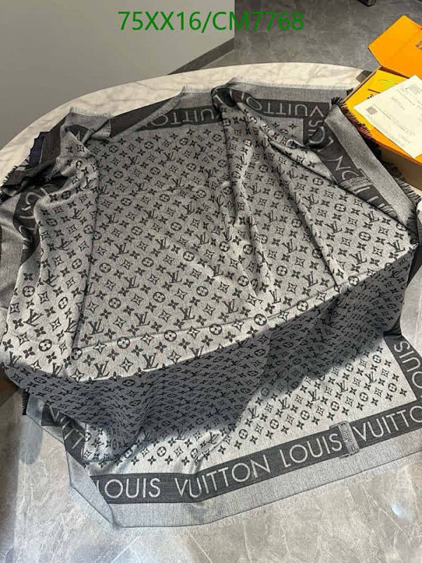Louis Vuitton Grey Wool Silk Blend Shawl Monogram Scarf 140 x 140 cm