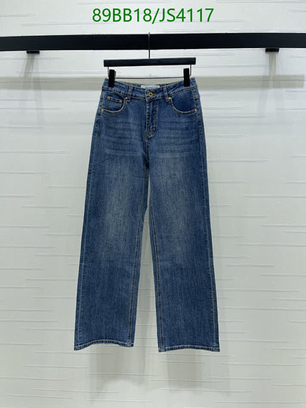 Loewe Denim Wide Leg Jeans, High-Waisted, Casual Style, S-M-L Sizes