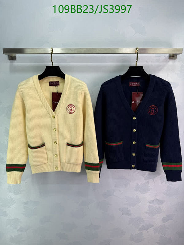 Gucci Women's Wool Cardigan Sweater with Striped Trim - Classic Style