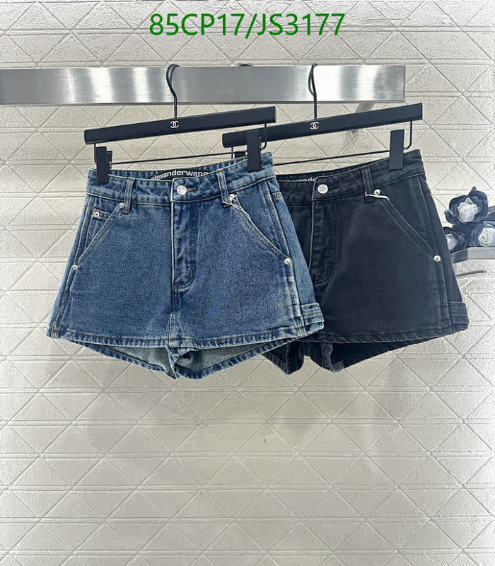 Alexander Wang Denim Shorts, High Waist, Casual Style, S-M-L Sizes
