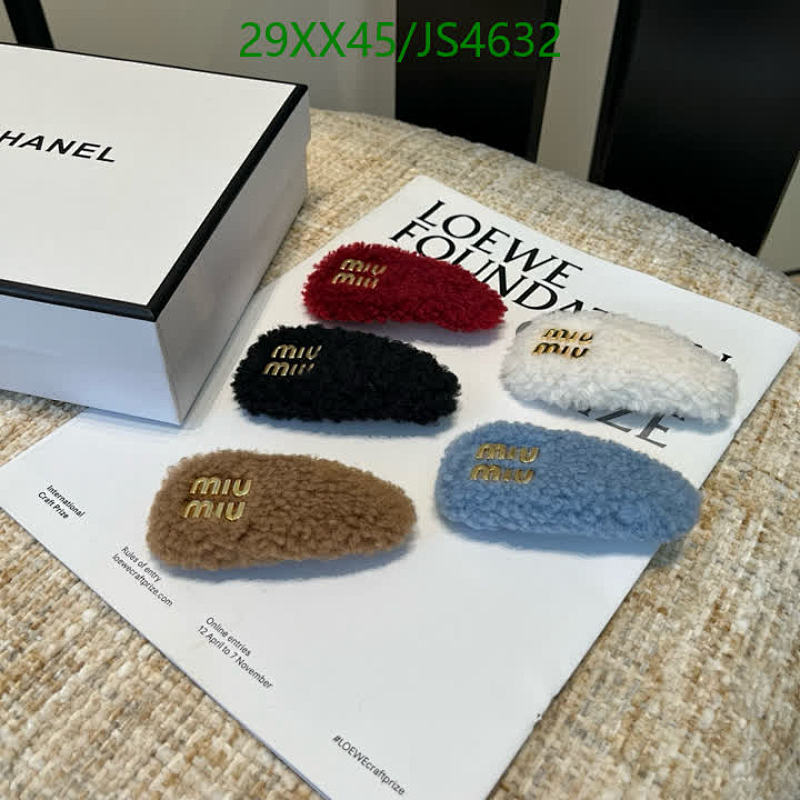 Miu Miu Women's Fuzzy Logo Hair Clip, Plush Fabric Hair Accessory 7 Miu Miu Women's Fuzzy Logo Hair Clip, Plush Fabric Hair Accessory