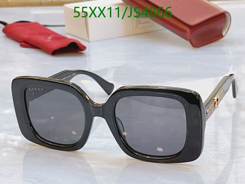 Gucci Women's Square Frame Sunglasses Black JS4866 - Eye Protection, Style